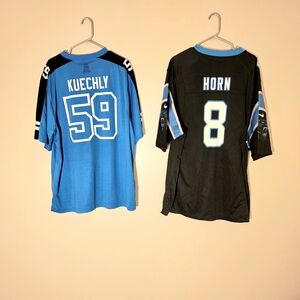 Nike Jaycee Horn Jersey + Luke Kuechly Carolina Panthers shirt - sz XXL lot
